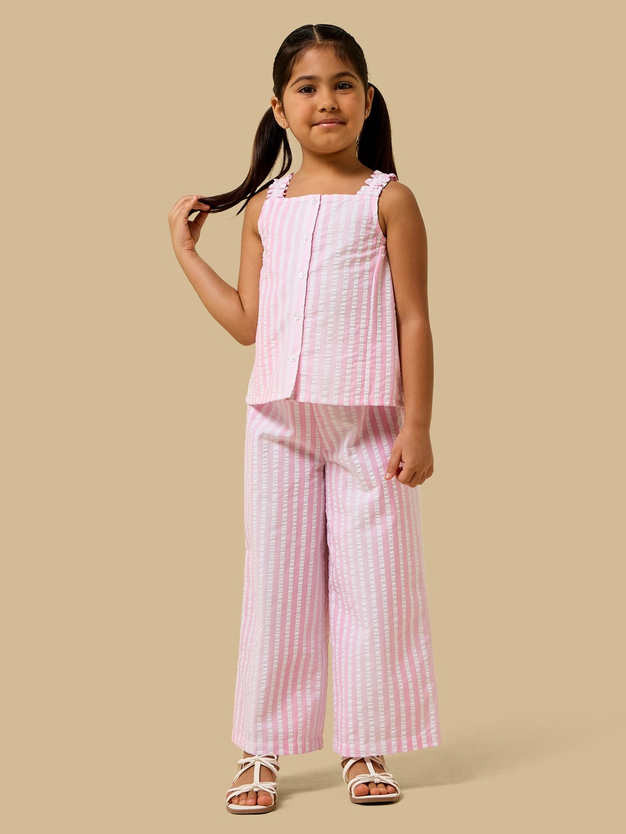 Striped Seersucker Sleeveless Top
