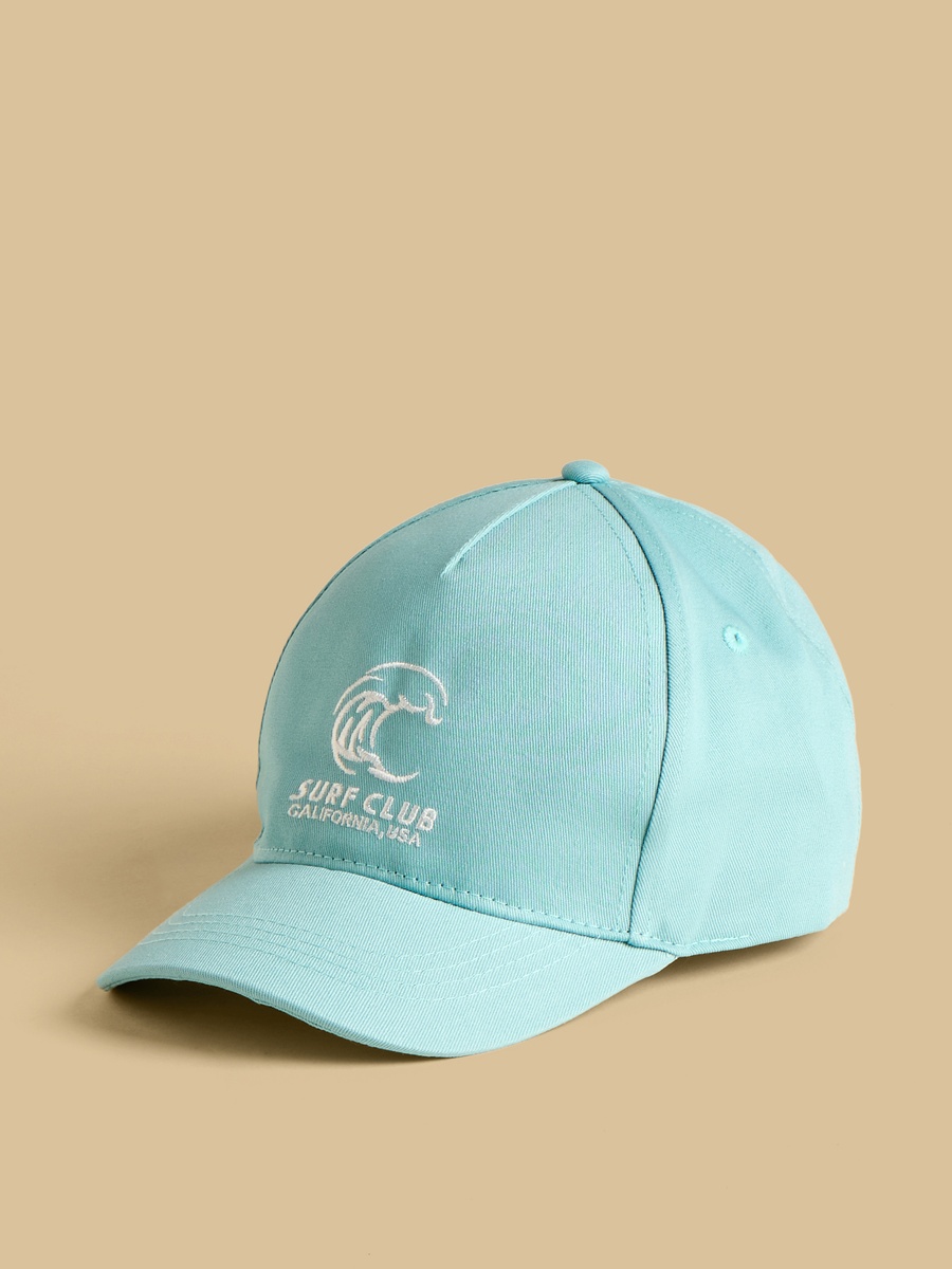 Embroidered Cap with Hook and Loop Strap Closure