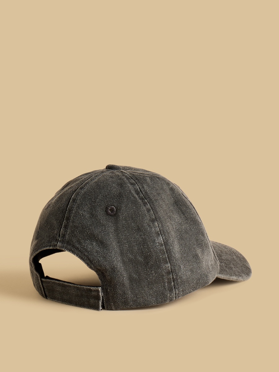 Embroidered Cap with Hook and Loop Strap Closure