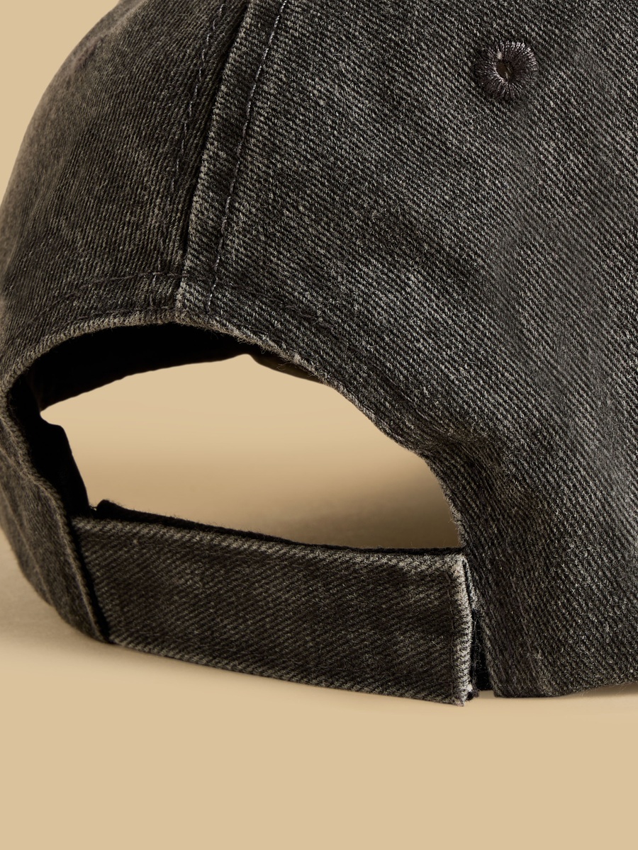 Embroidered Cap with Hook and Loop Strap Closure