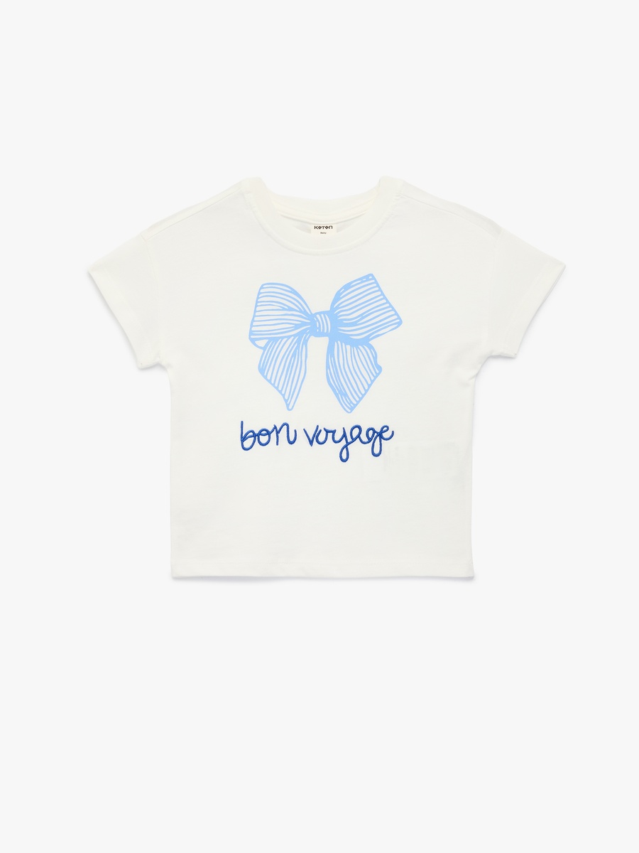 Bow Print Short Sleeve T-Shirt