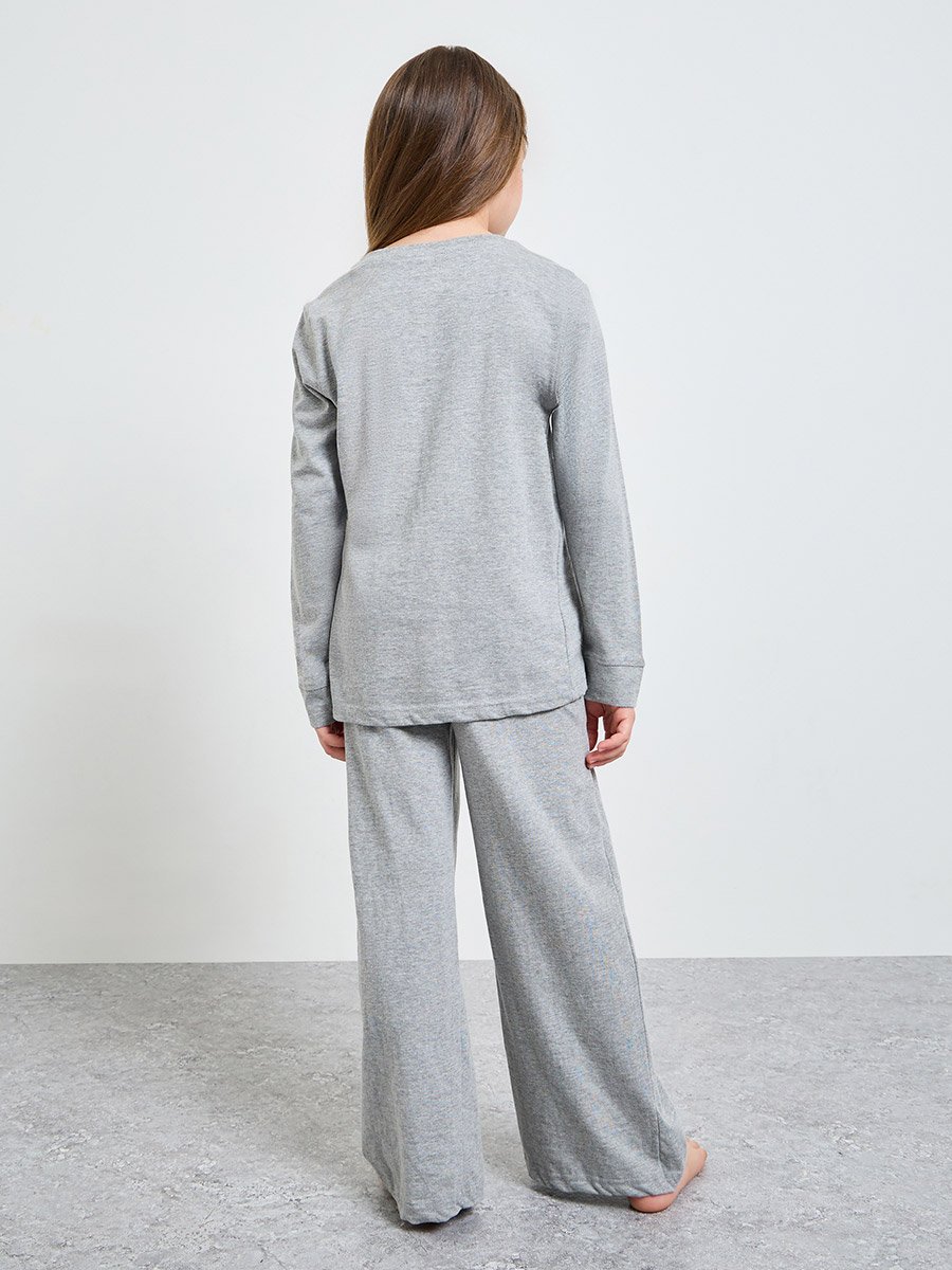 Girls Printed Cotton T-Shirt and Pyjama Set