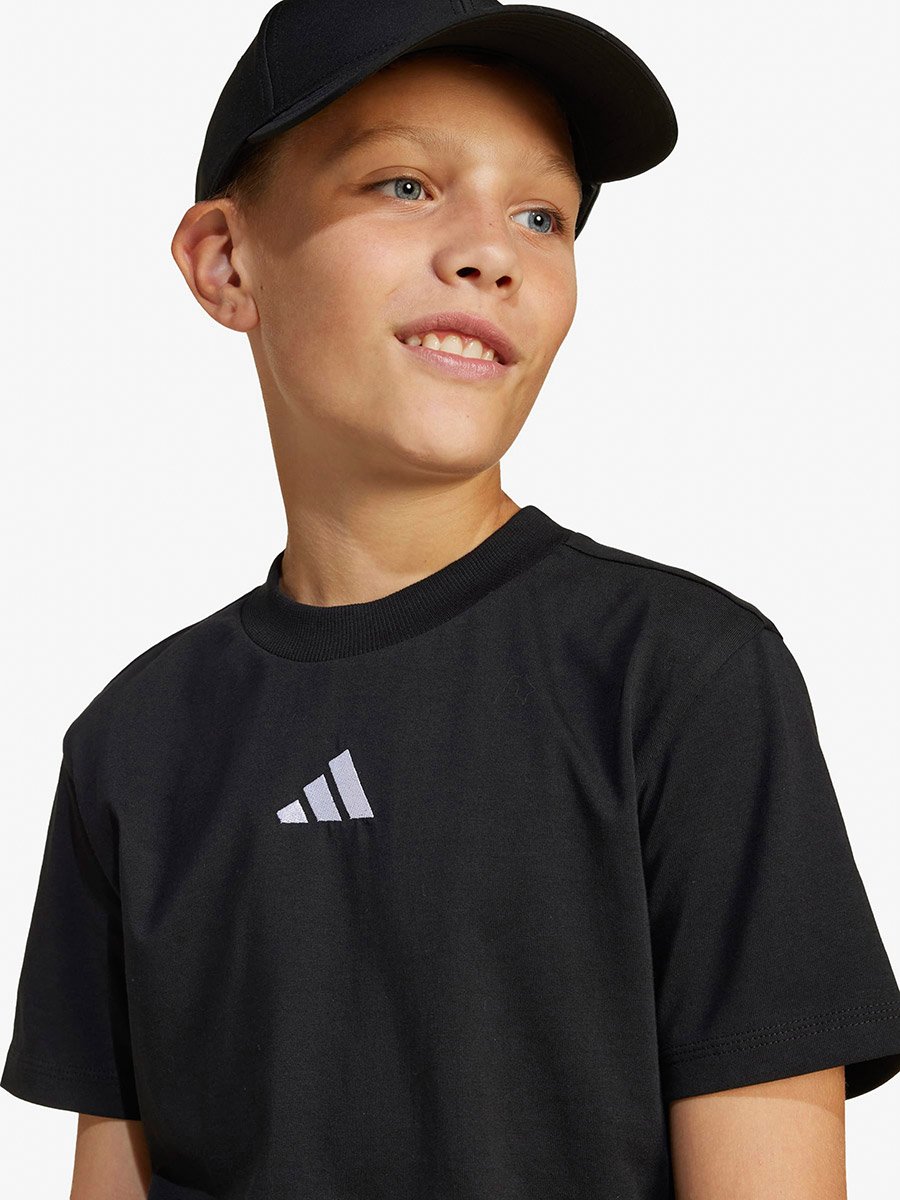 Boys Black Logo Print T-Shirt