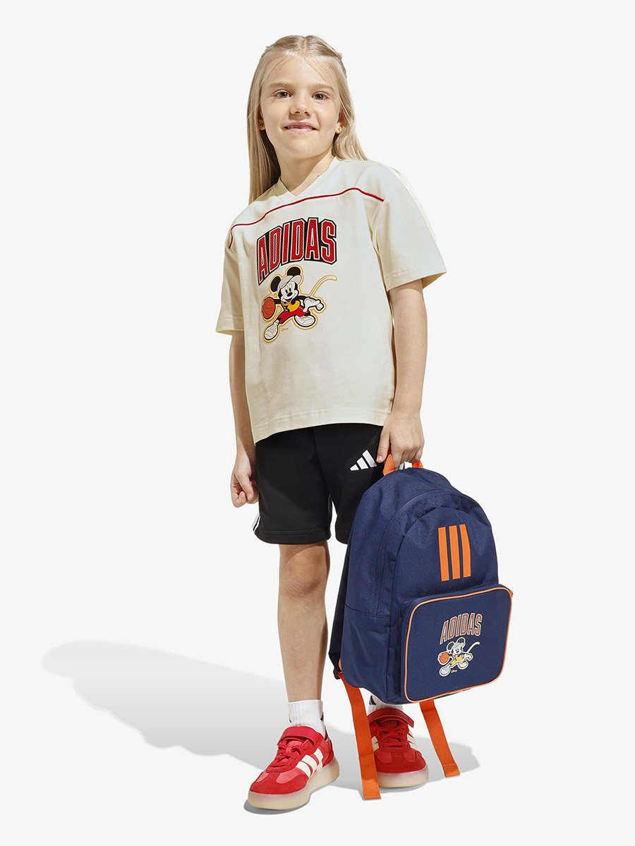 Kids White Mickey Mouse Print Cotton T-Shirt