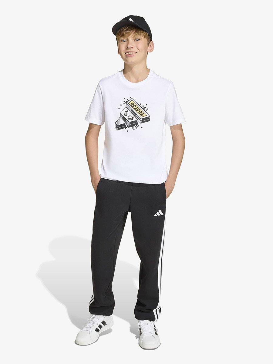 Kids White Gaming Print T-Shirt