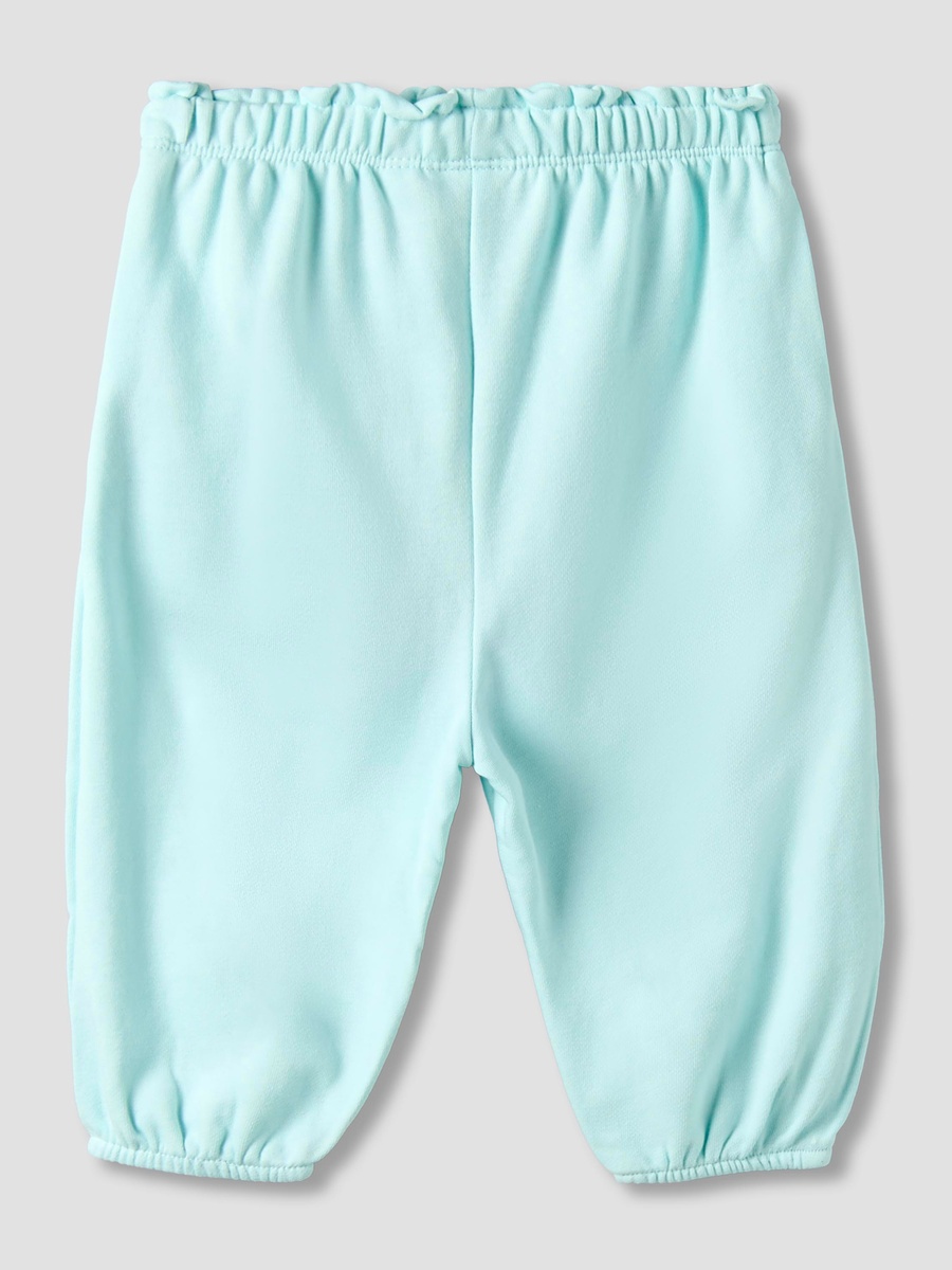Elastic Waist Joggers with Bow Applique