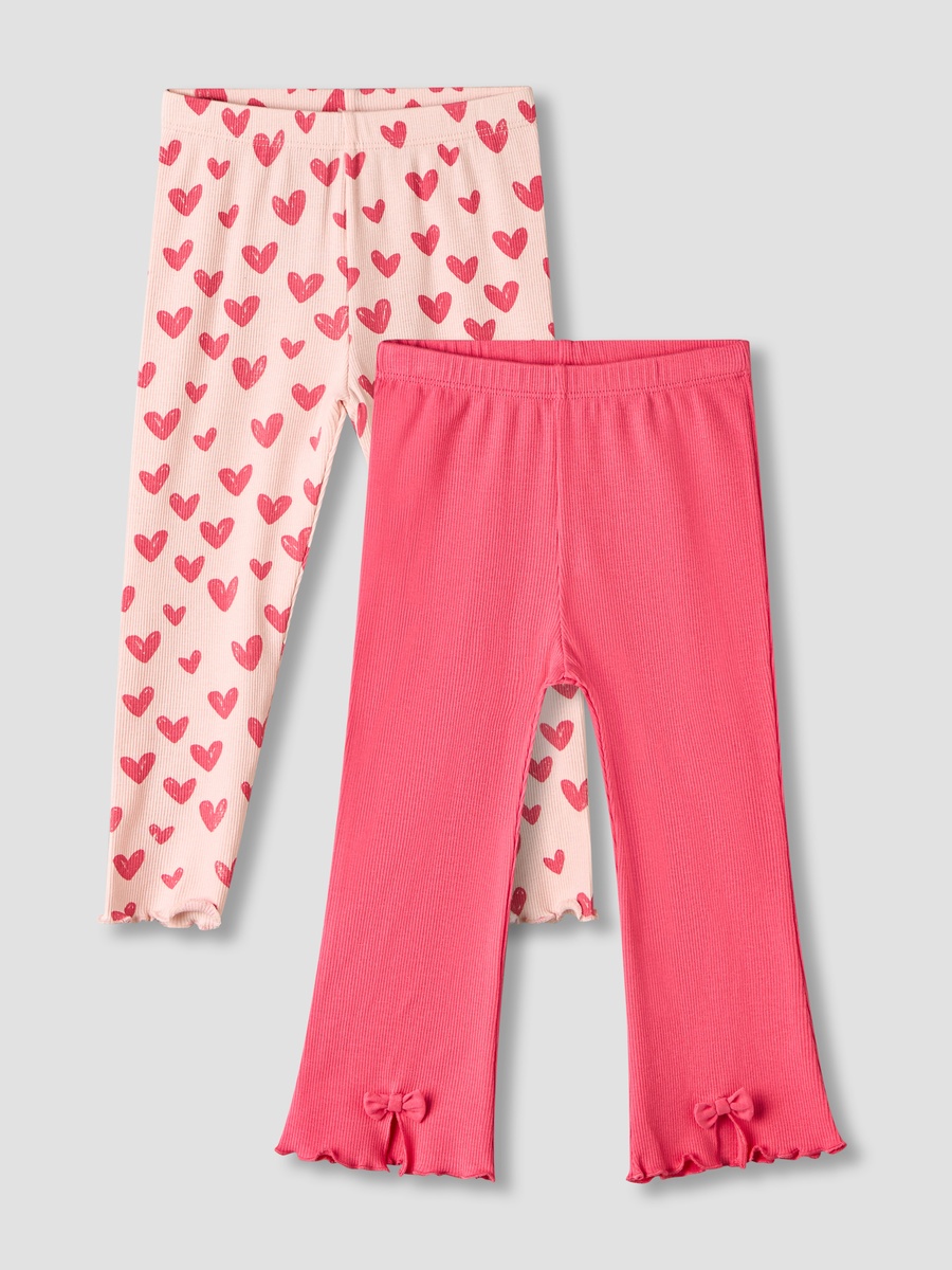 Pack of 2 Leggings with Elasticated Waist