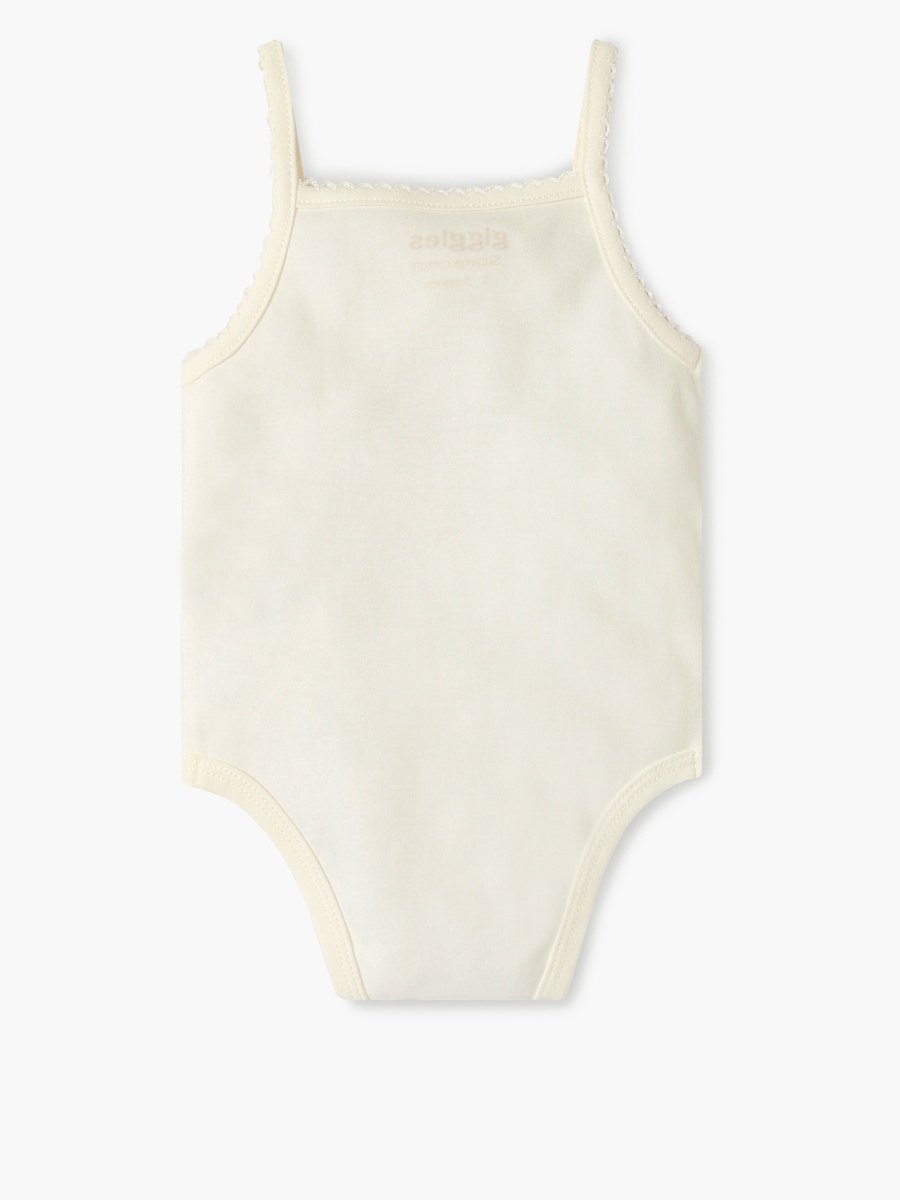 Embroidered Strappy Bodysuit with Snap Button Closure