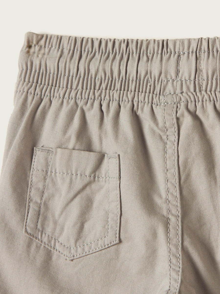 Solid Shorts with Drawstring Closure