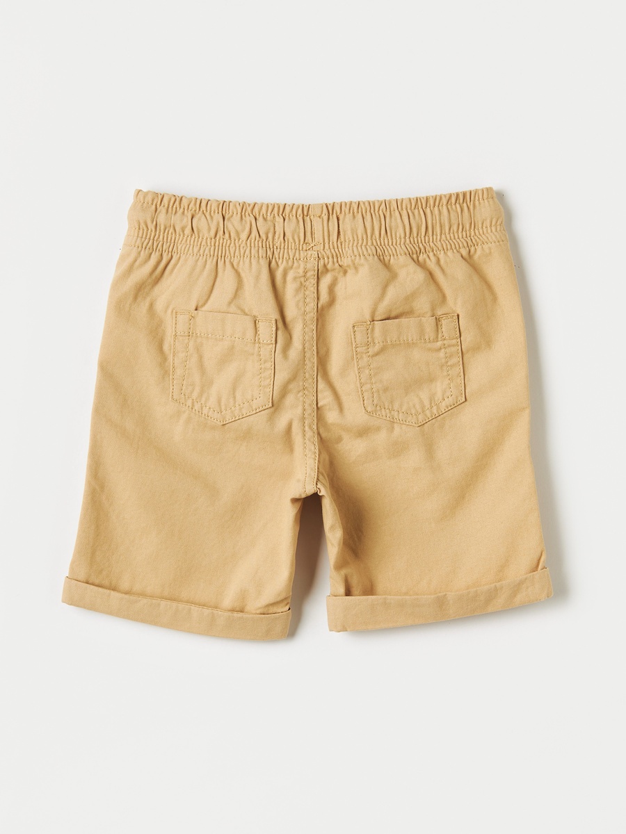 Solid Shorts with Drawstring Closure