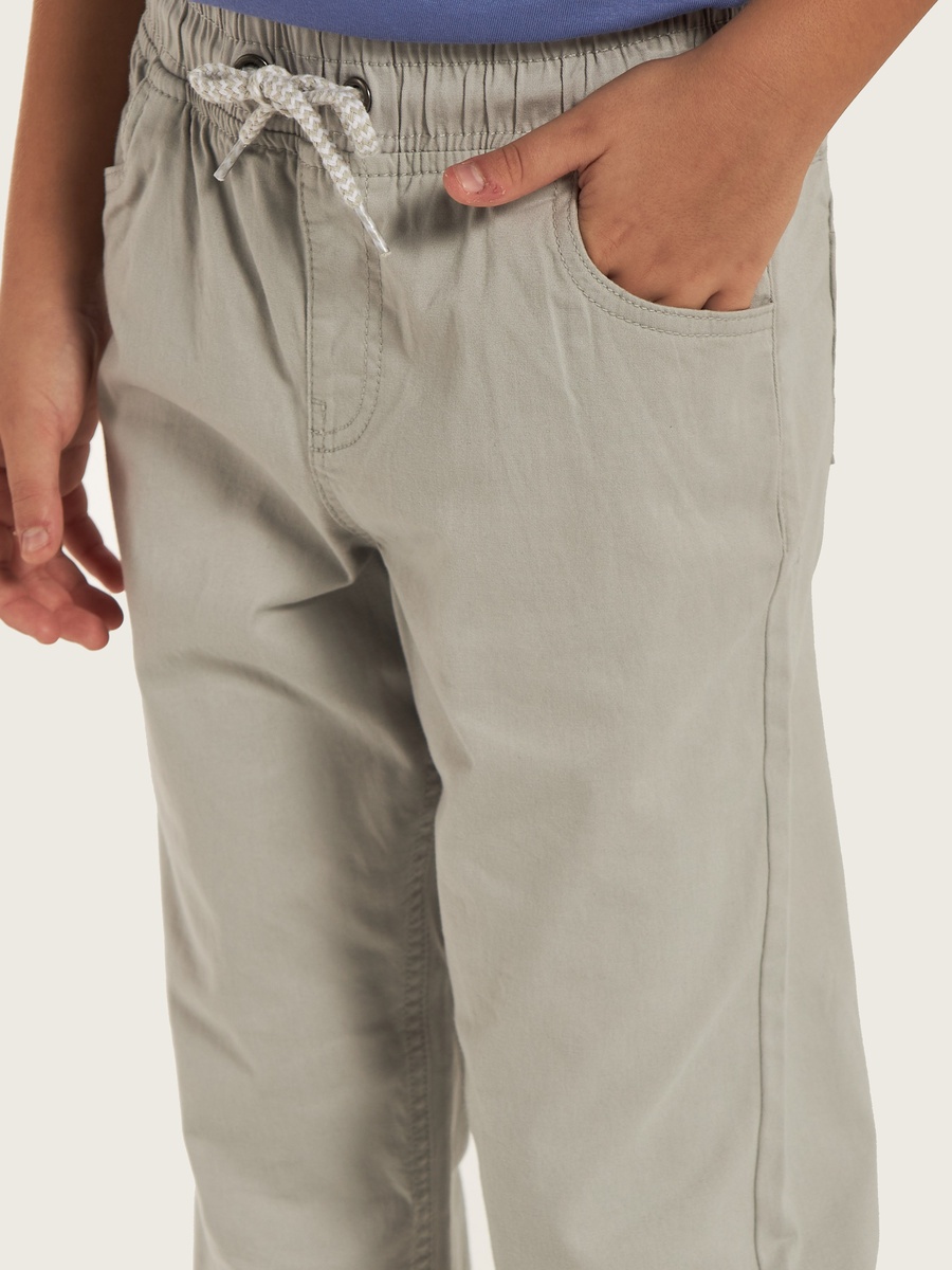 Solid Pants with Drawstring Closure