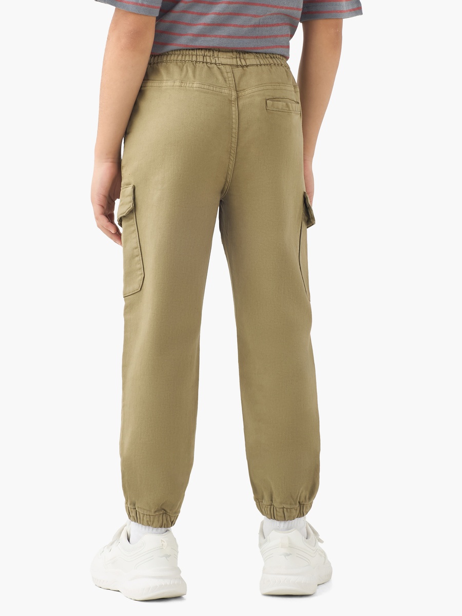 Trousers with Flap Pockets and Elasticated Drawstring Waist