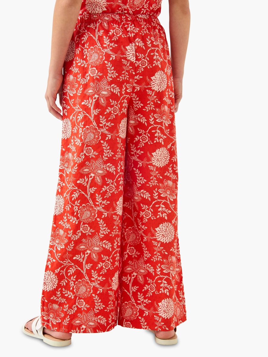 Trousers with Floral Print and Elasticated Waist