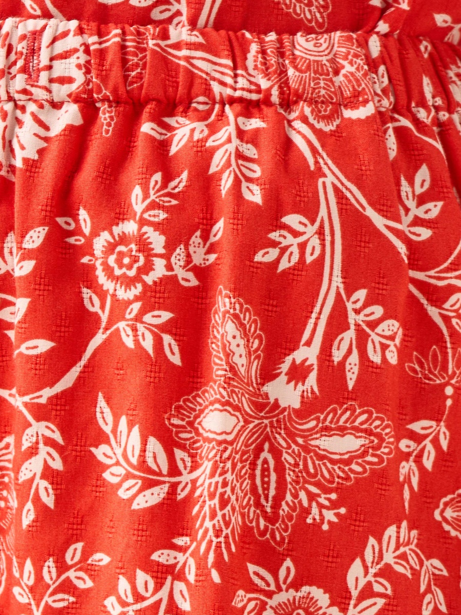 Trousers with Floral Print and Elasticated Waist