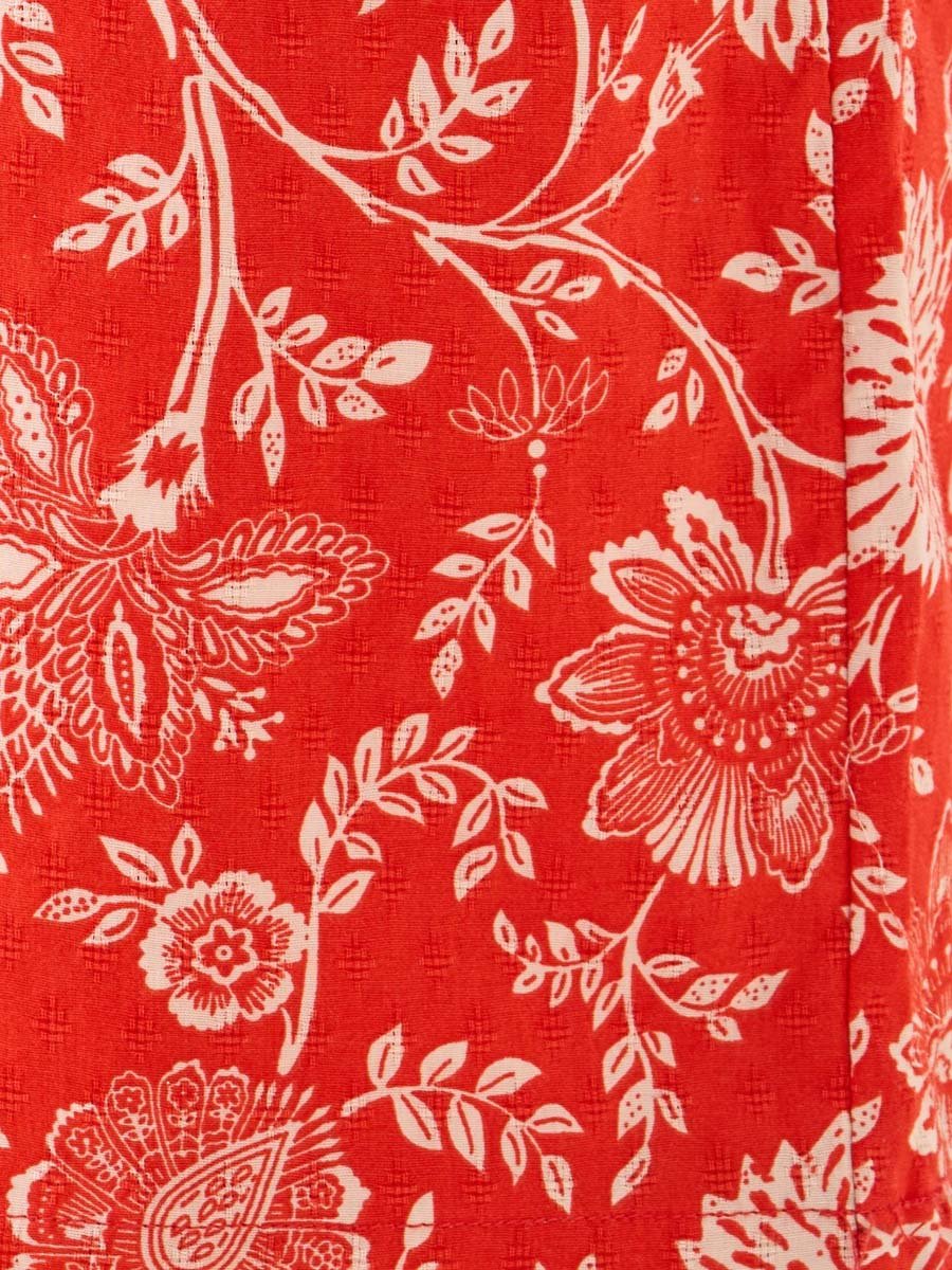 Trousers with Floral Print and Elasticated Waist