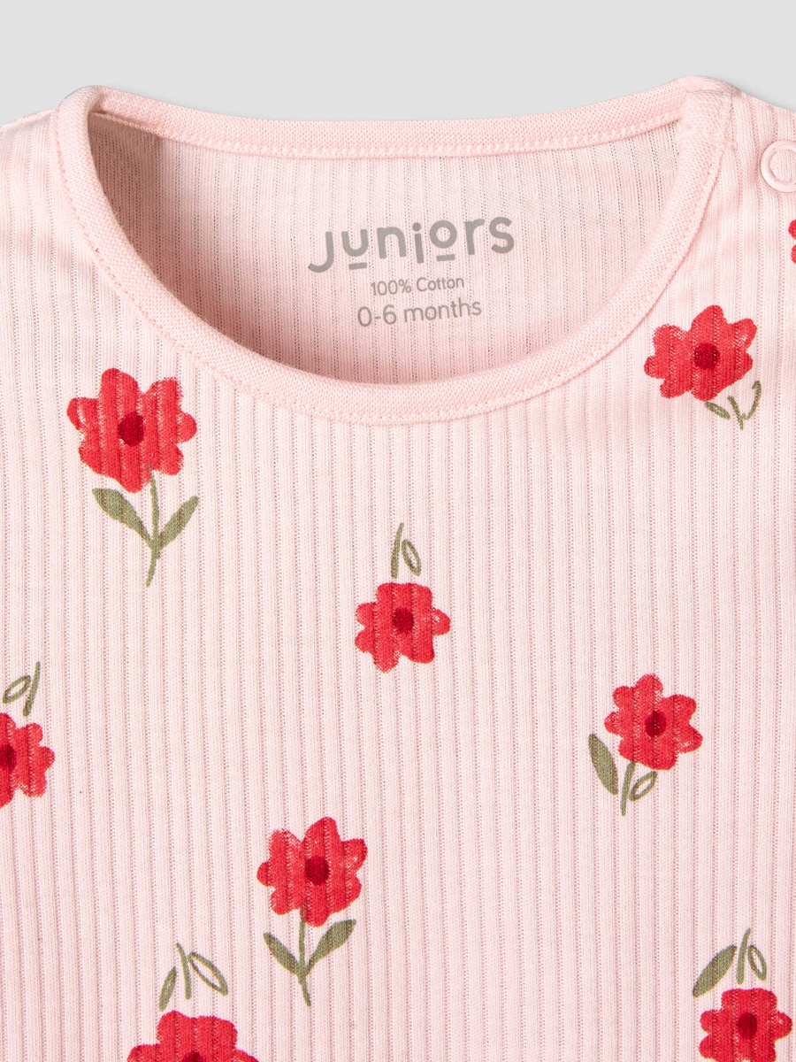 Cotton Long Sleeves Pyjama Set with Floral Print