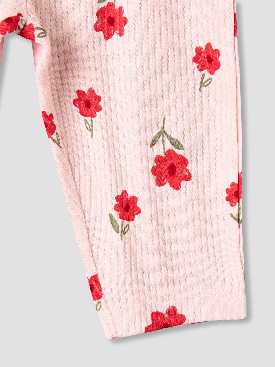 Cotton Long Sleeves Pyjama Set with Floral Print