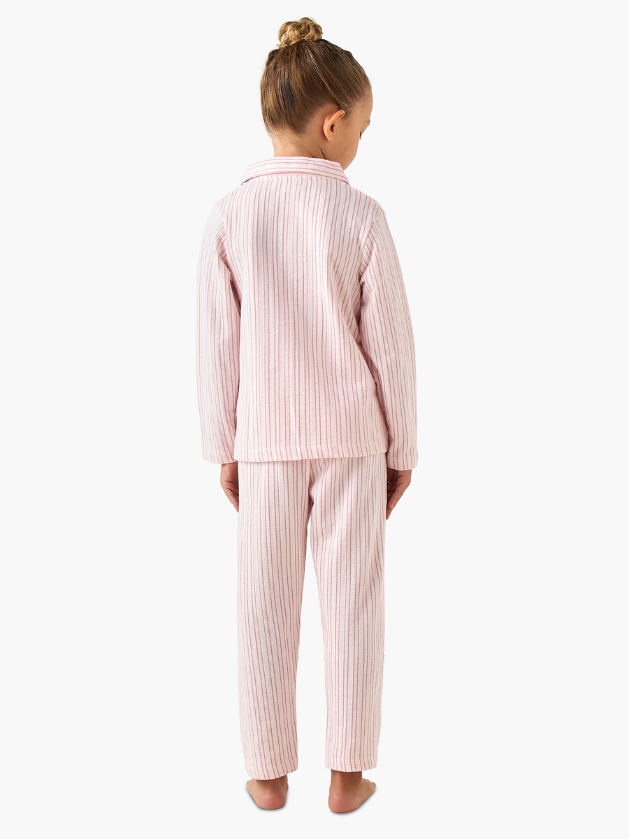 Cotton Collared Long Sleeves Pyjama Set with Stripes