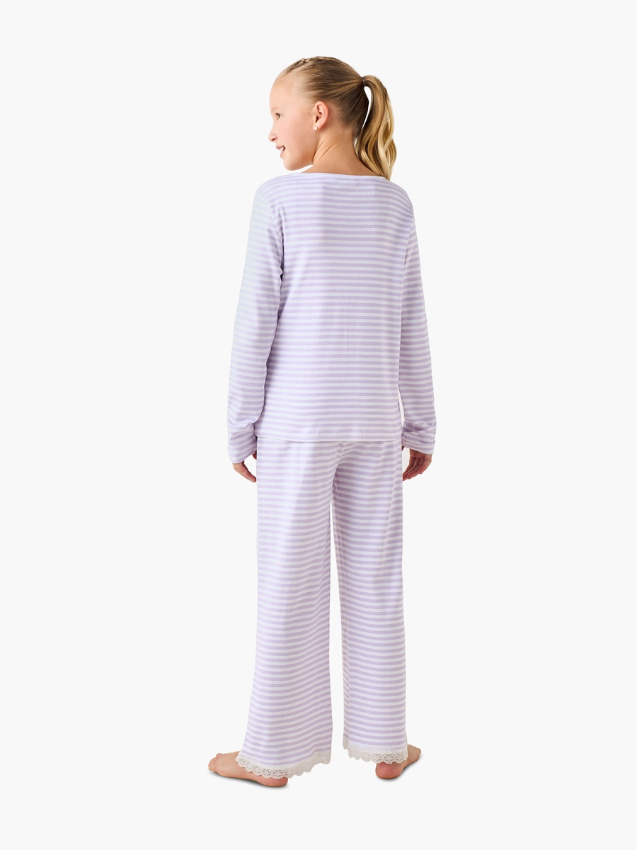 Pack of 3 Round Neck Long Sleeves Pyjama Set with Striped Design
