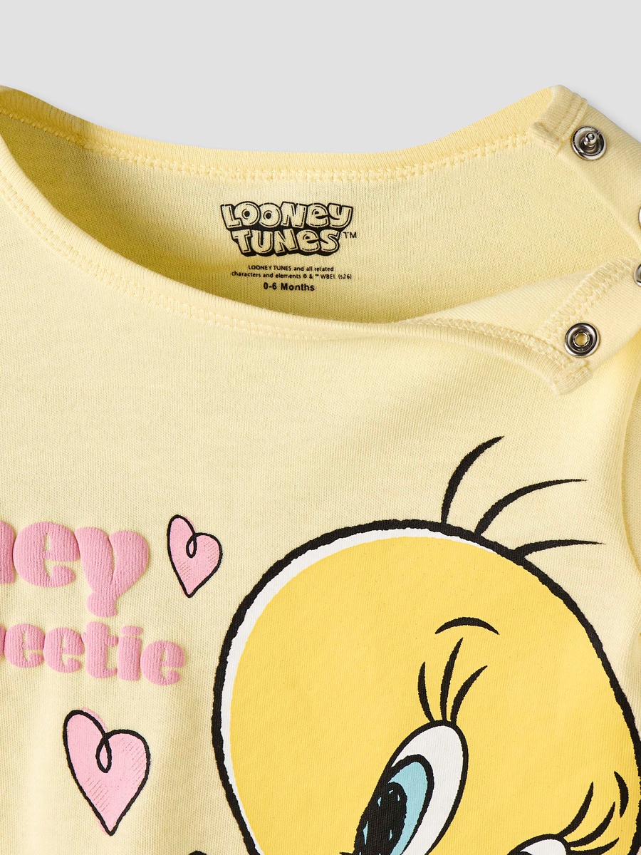 Cotton Long Sleeves Pyjama Set with Tweety Print