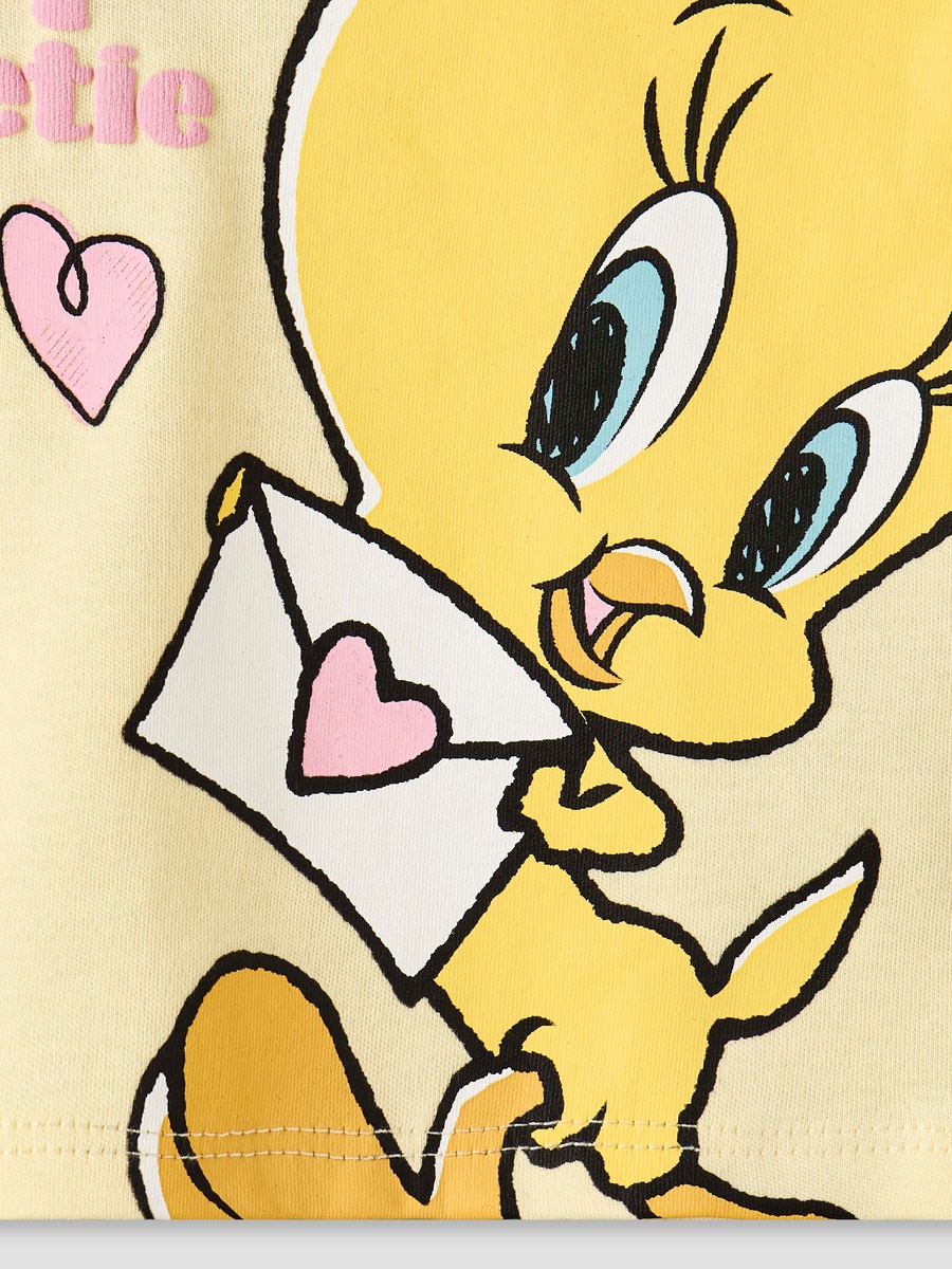 Cotton Long Sleeves Pyjama Set with Tweety Print