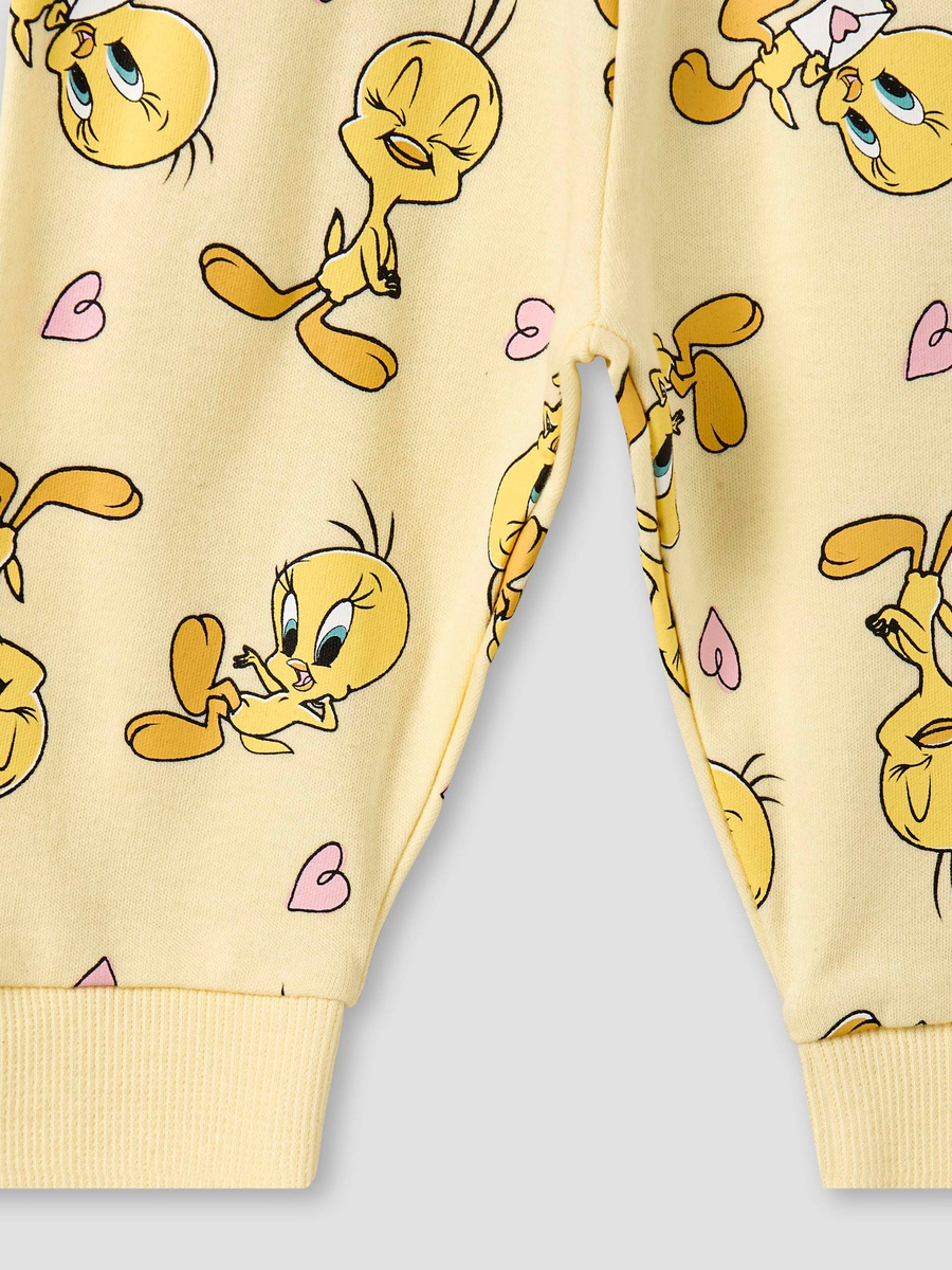 Cotton Long Sleeves Pyjama Set with Tweety Print