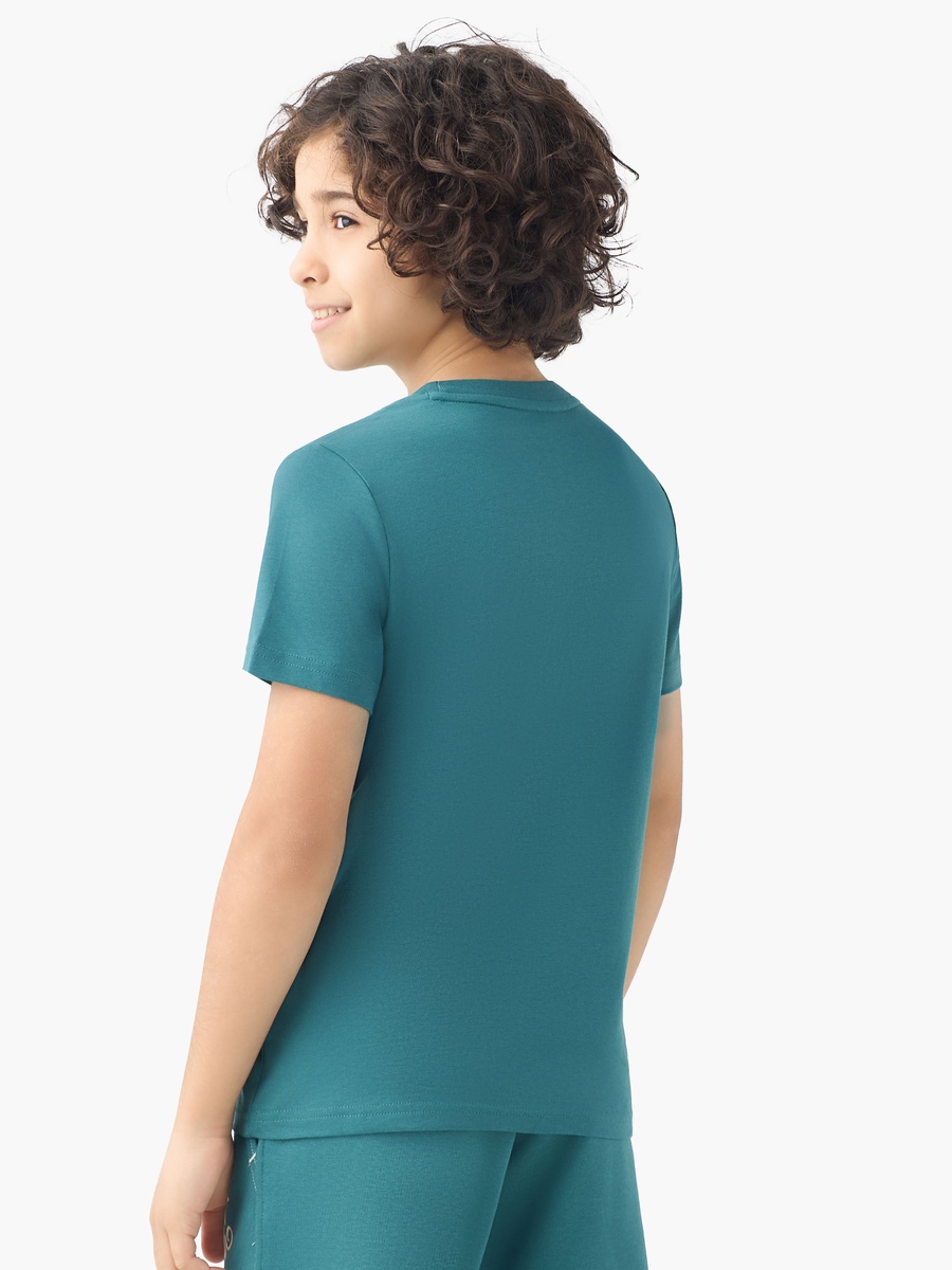 Crew Neck Short Sleeves T-Shirt with Logo Print
