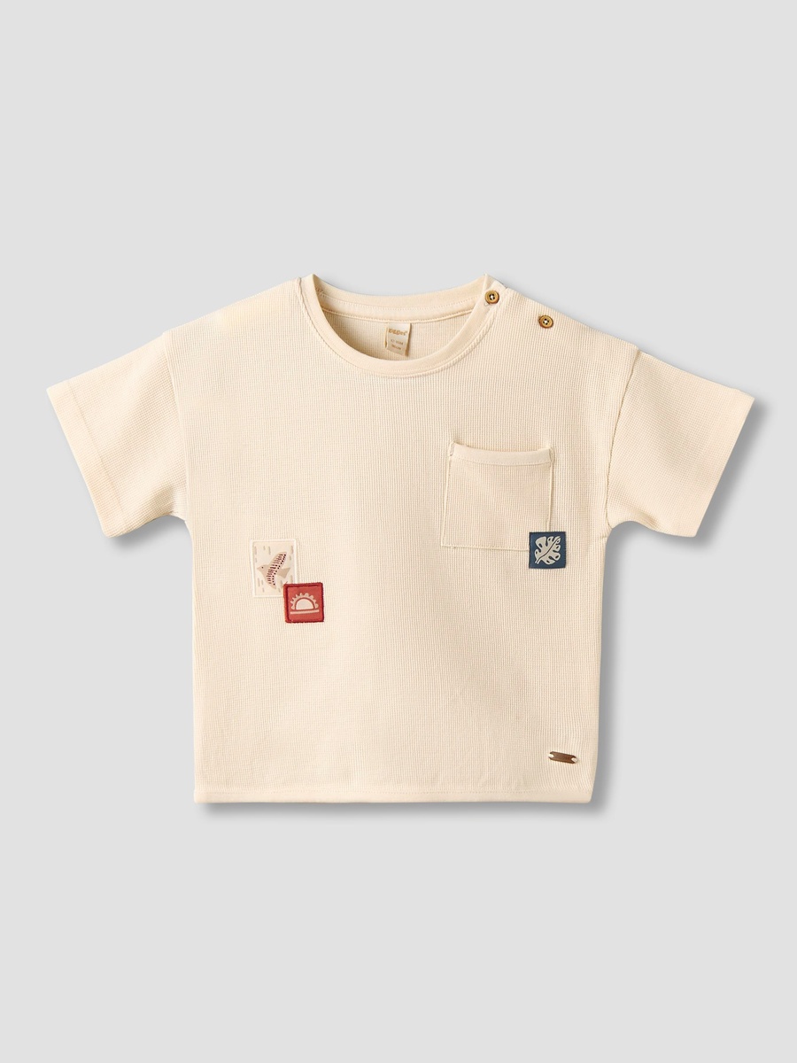 Crew Neck Short Sleeves T-Shirt with Pocket