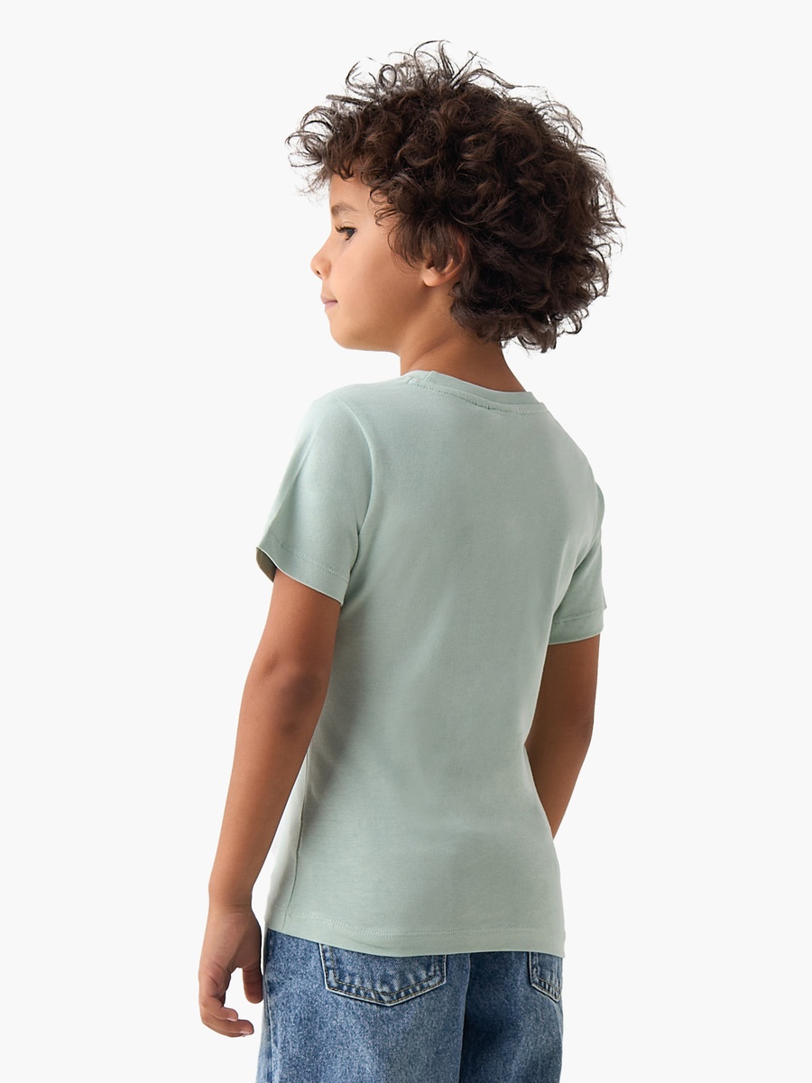 Crew Neck Short Sleeves T-Shirt with Slogan Print