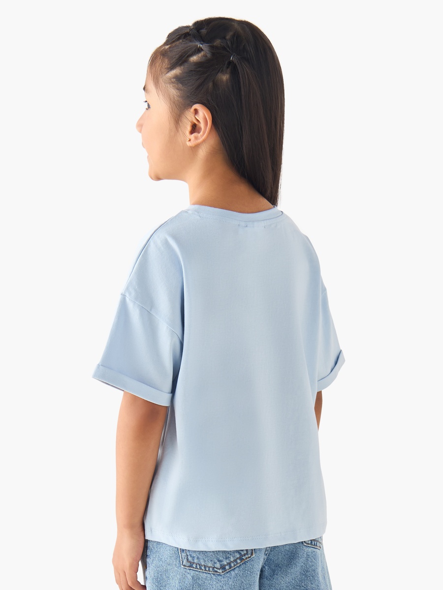 Crew Neck Short Sleeves T-Shirt with Hello Kitty and Friends Print