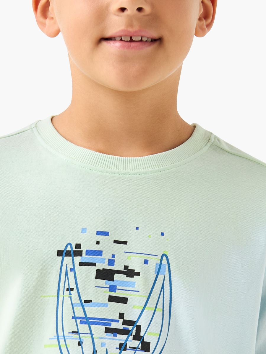 Crew Neck Short Sleeve T-Shirt with Bugs Bunny Print