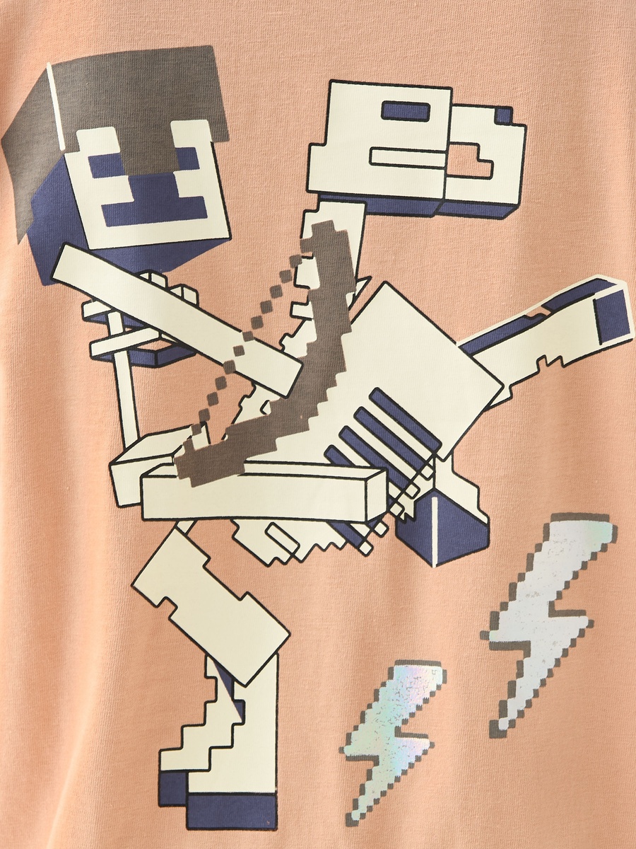 Crew Neck Short Sleeves T-Shirt with Graphic Print