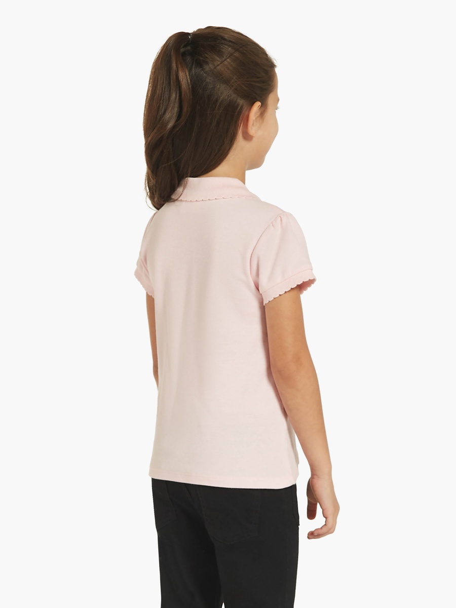 Solid Polo T-Shirt with Short Sleeves and Button Closure