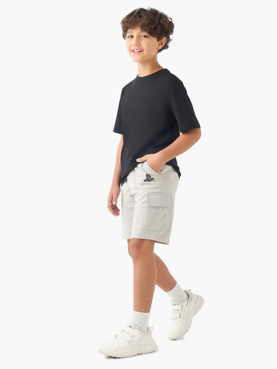 Elasticated Drawstring Shorts with Logo