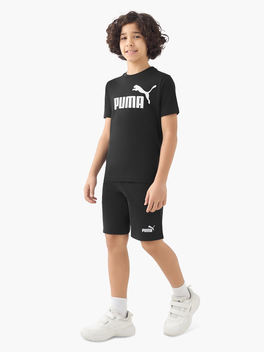 Knee Length Elasticated Shorts with Logo Print