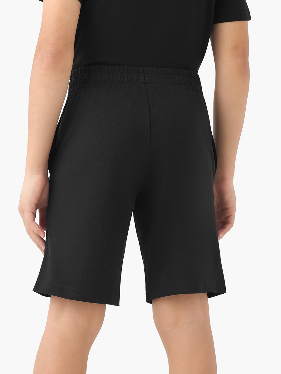 Knee Length Elasticated Shorts with Logo Print