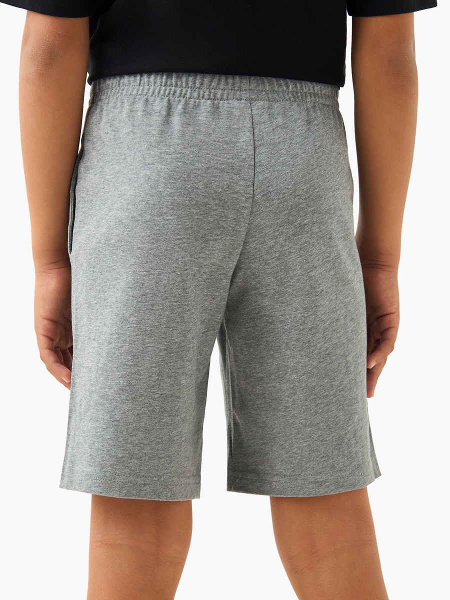 Knee Length Elasticated Waist Shorts with Logo Embroidery