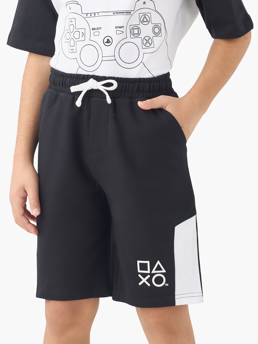 Crew Neck Short Sleeves T-Shirt and Shorts Set with Logo Print