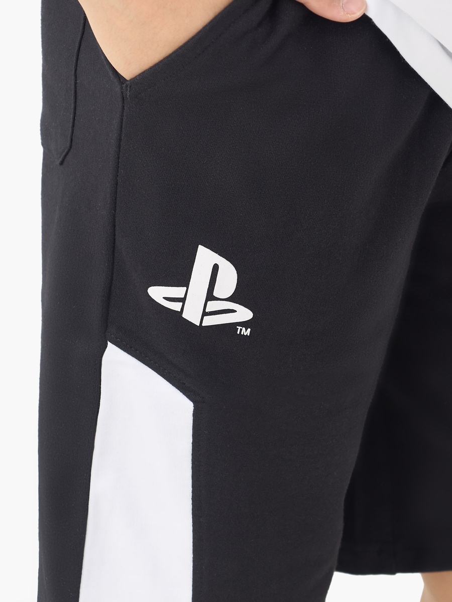Crew Neck Short Sleeves T-Shirt and Shorts Set with Logo Print