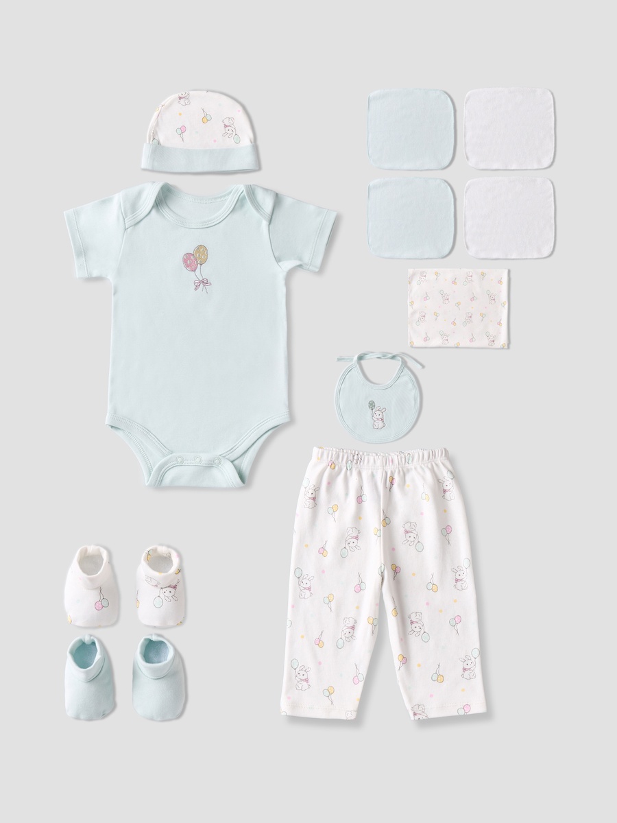 Set of 12 Clothing Gift Set with Bunny Print