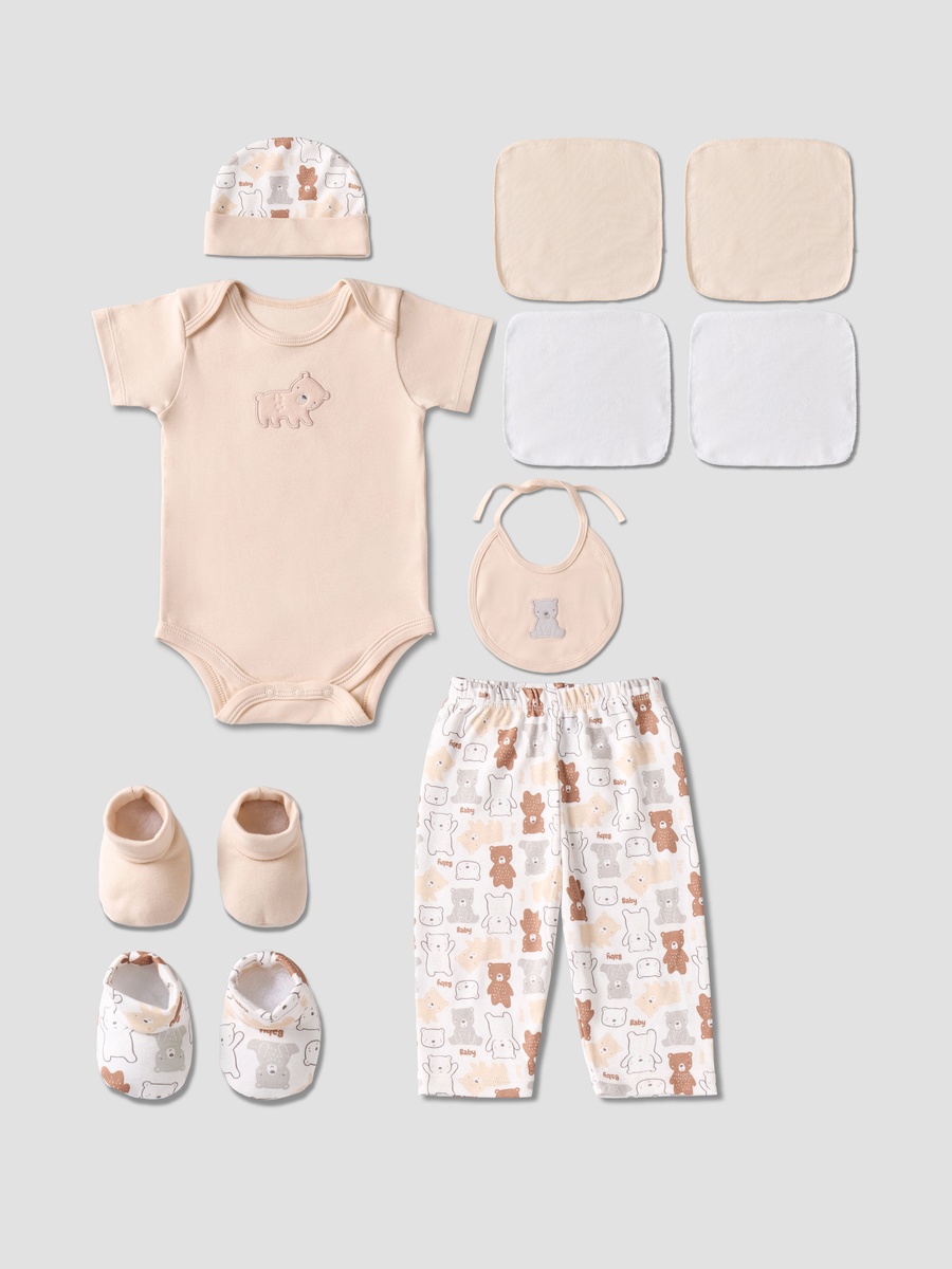 Set of 12 Clothing Gift Set with Bear Print