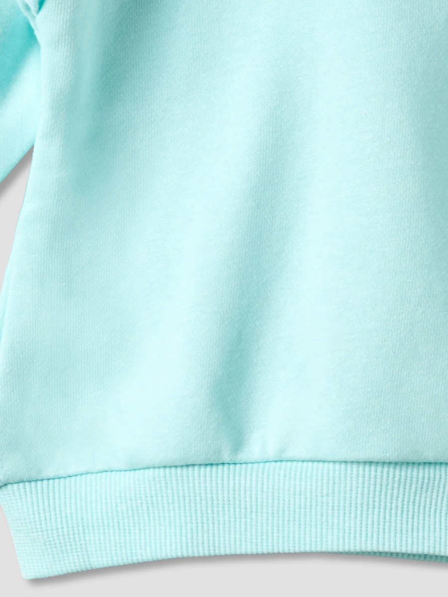 Bow Print Sweatshirt with Long Sleeves