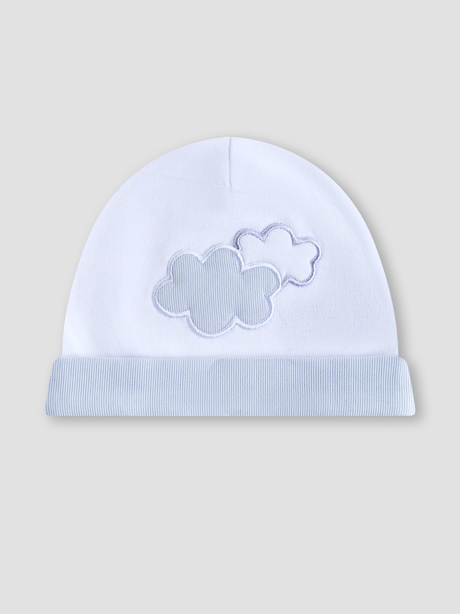 Cap with Cloud Embroidery