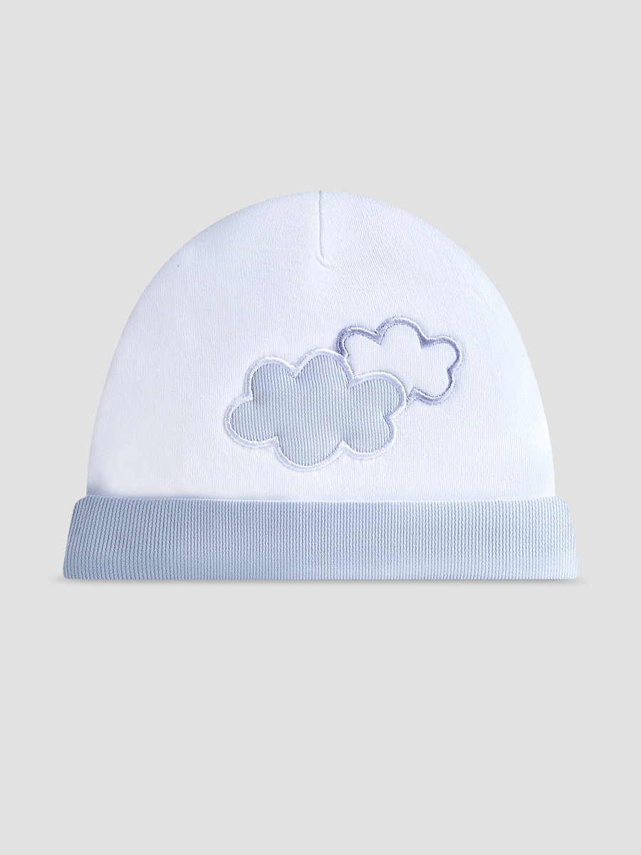 Cap with Cloud Embroidery
