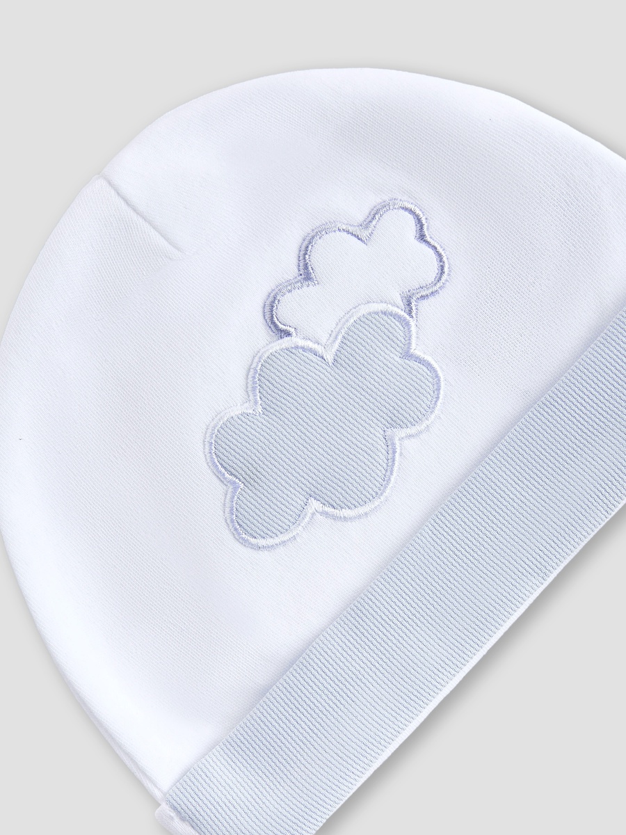 Cap with Cloud Embroidery
