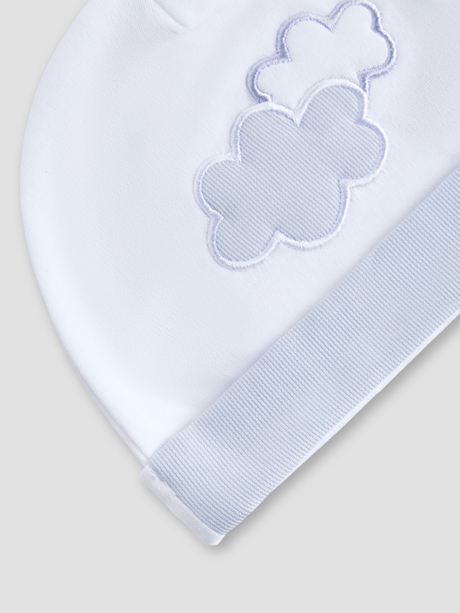 Cap with Cloud Embroidery