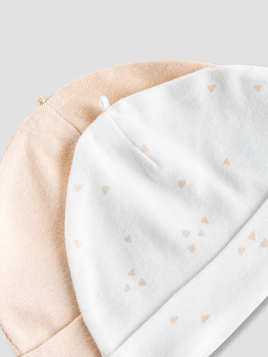 Pack of 2 Cap with Turn-Up Hem