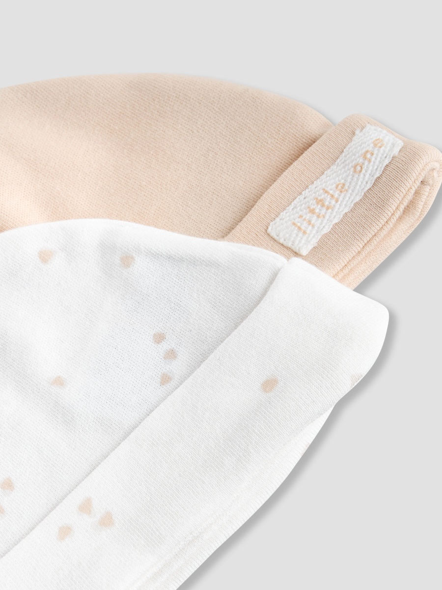 Pack of 2 Cap with Turn-Up Hem