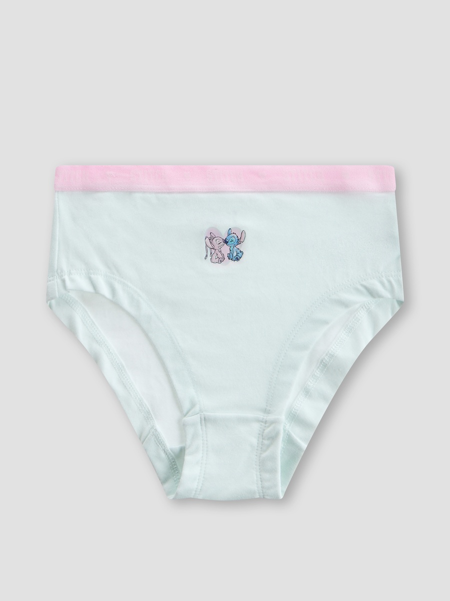 Pack of 7 Cotton Briefs with Stitch and Angel Print