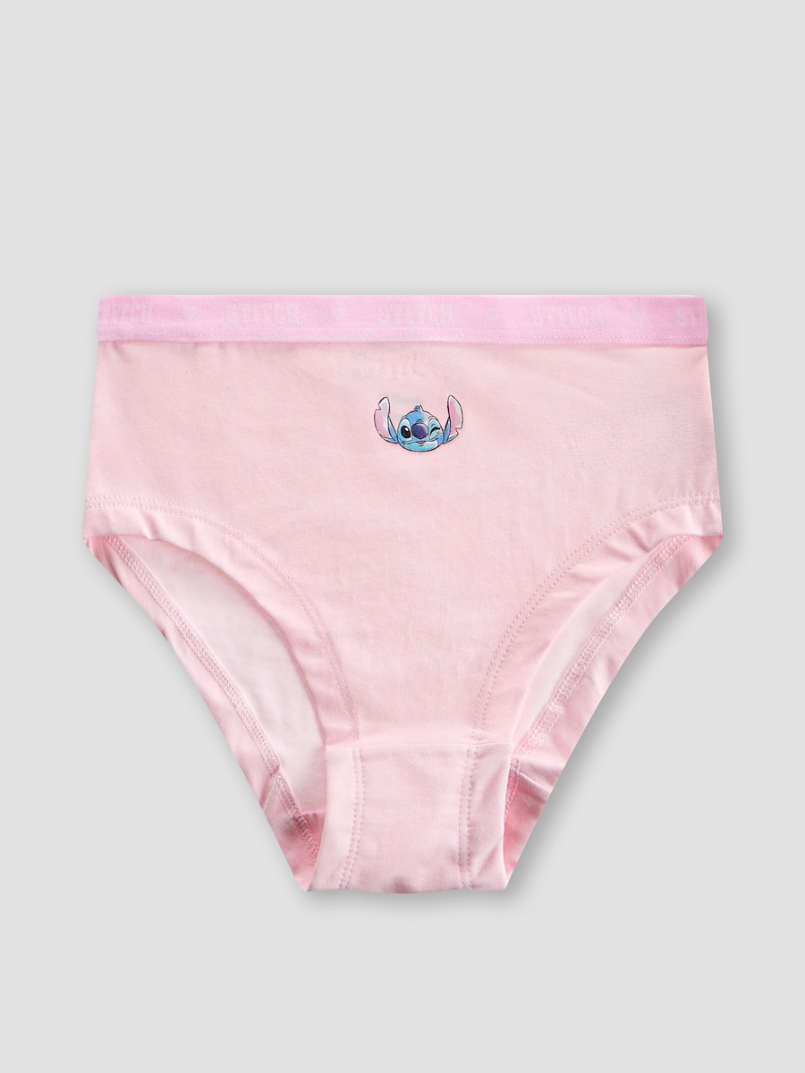 Pack of 7 Cotton Briefs with Stitch and Angel Print